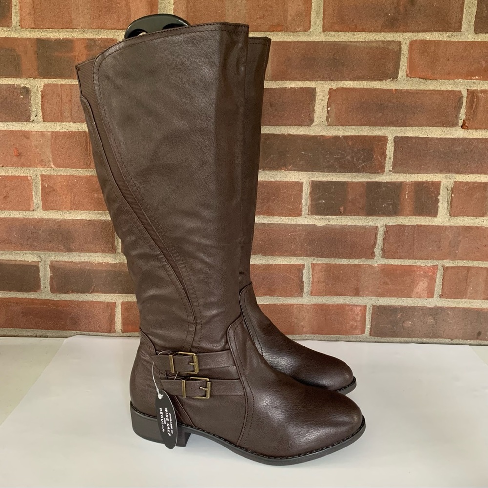 Style & Co Milahp brown block heel knee high riding Boots Women's Size US 10.5 M